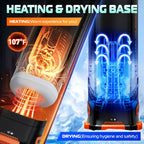 CyberSkin The Titan USB Rechargeable Thrusting & Vibrating Auto Masturbator With Heater Black CyberSkin