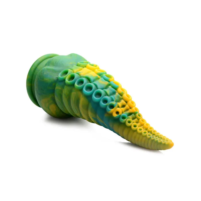 XR Brands Creature Cocks Monstropus Tentacled Monster Silicone Fantasy Dildo 21.6cm Green / Yellow XR Brands