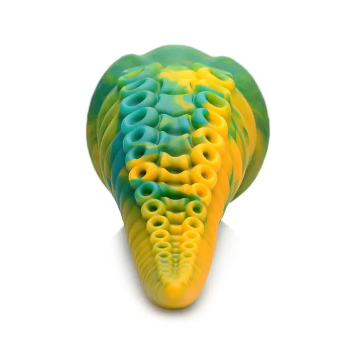 XR Brands Creature Cocks Monstropus Tentacled Monster Silicone Fantasy Dildo 21.6cm Green / Yellow XR Brands