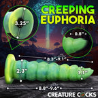 XR Brands Creature Cocks Squirmer USB Rechargeable Thrusting Fantasy Dildo 22.3cm Green XR Brands