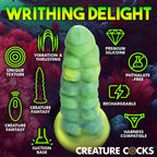 XR Brands Creature Cocks Squirmer USB Rechargeable Thrusting Fantasy Dildo 22.3cm Green XR Brands