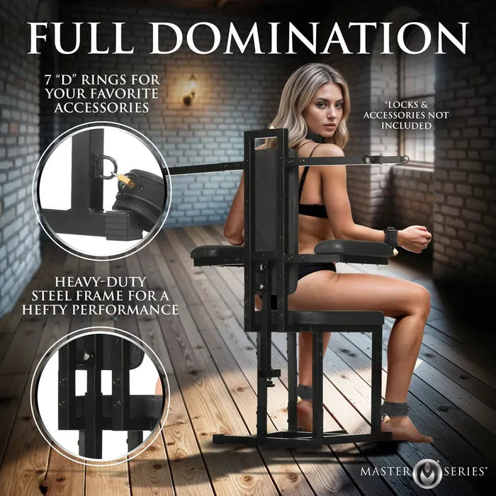 XR Brands Master Series Deluxe nforcer Chair With Mains Powered Sex Machine XR Brands