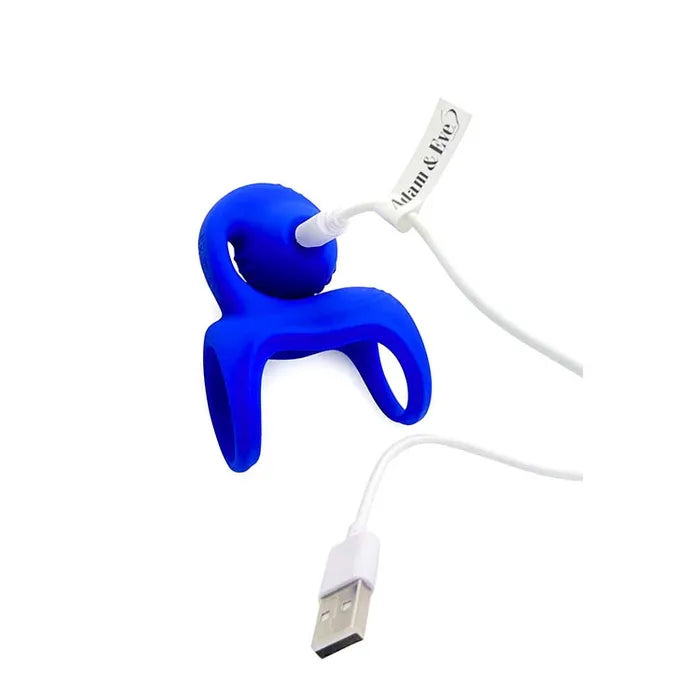 Adam & Eve ROCKIN & ROLLIN SNAIL USB Rechargeable Vibrating Couples Cage Blue Adam & Eve