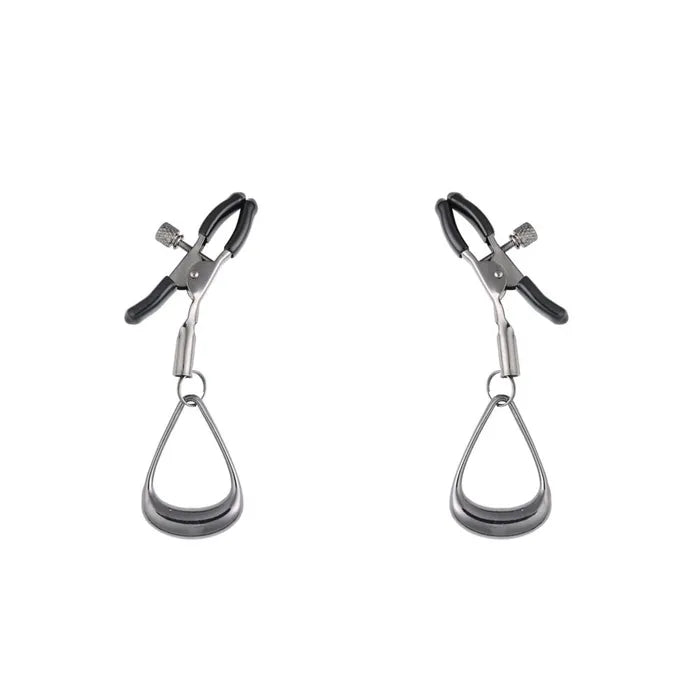 SPORTSHEETS Velvet Noir Tuggable Nipple Clamps Adjustable Nipple Restraints