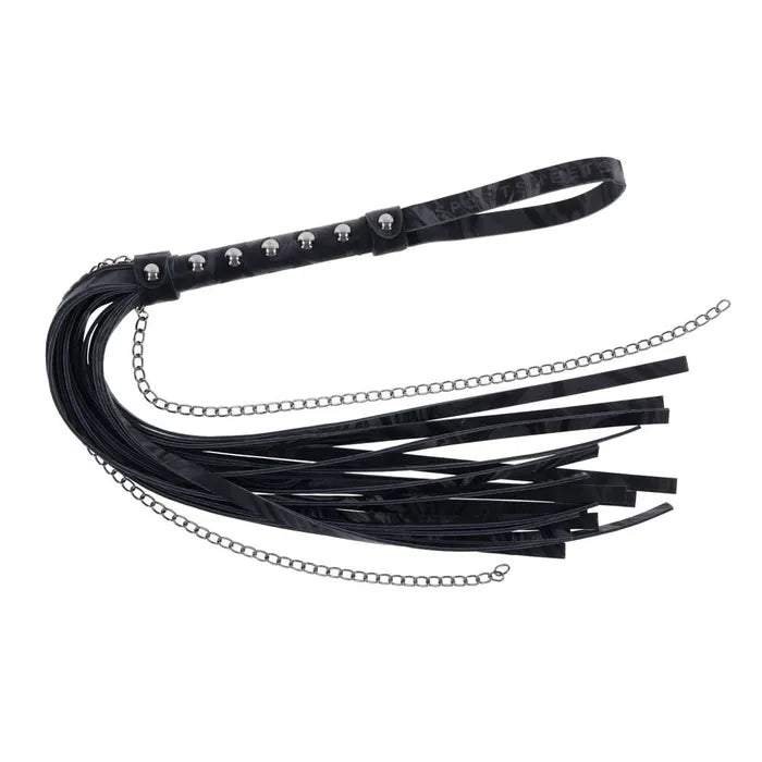 SPORTSHEETS Velvet Noir Chain Flogger Flogger Whip 43cm Black Sportsheets