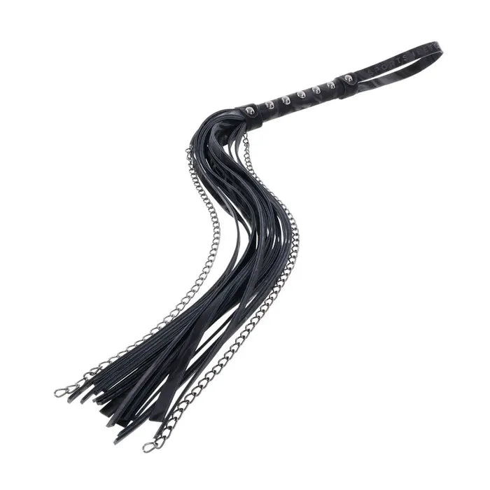 SPORTSHEETS Velvet Noir Chain Flogger Flogger Whip 43cm Black Sportsheets
