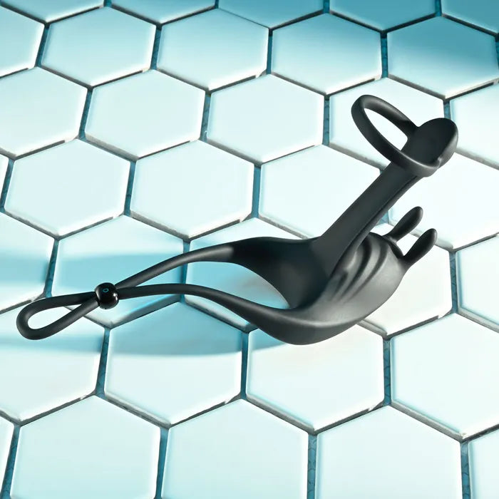 Zero Tolerance SADDLE UP USB Rechargeable Vibrating Cock & Ball Rings Black Zero Tolerance