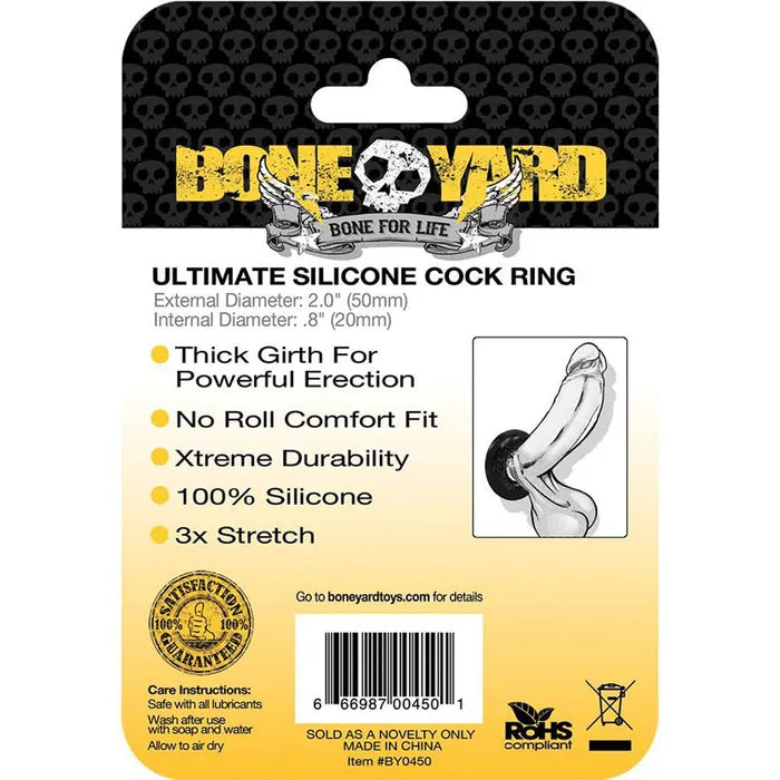 C1 Releasing Boneyard Ultimate Silicone Cock Ring 50mm