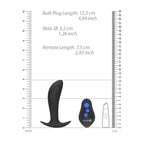 Shots Toys OUCH! E Stim & USB Rechargeable Vibrating Butt Plug With Wireless Remote 12.3cm Black Shots Toys