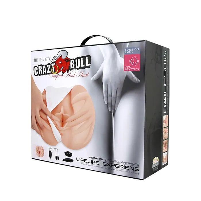 CRAZY BULL Vibrating Spread Torso Vibrating Spread Torso Masturbator Flesh Crazy Bull