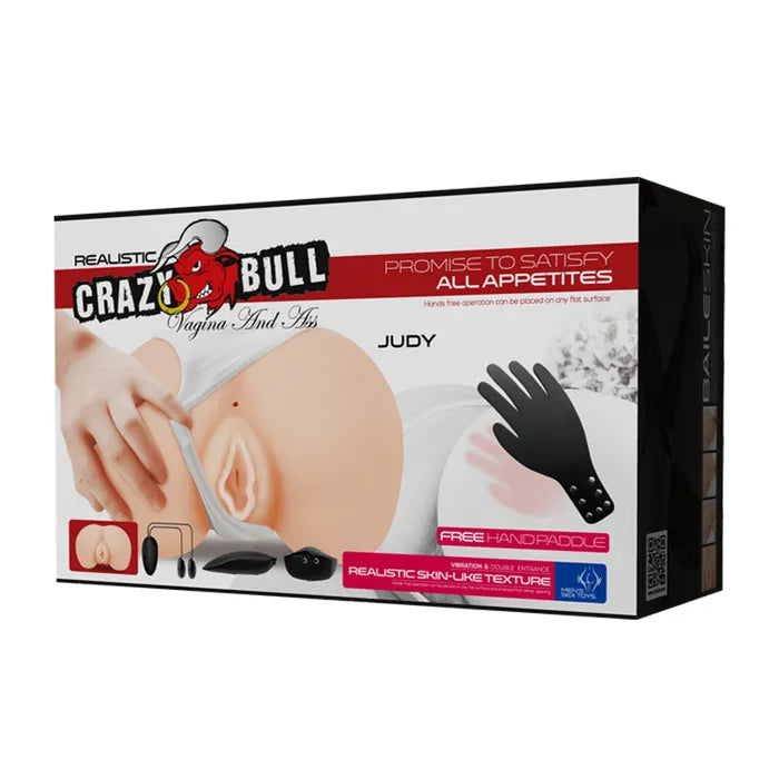 CRAZY BULL JUDY Vibrating Doggy Torso Vibrating Doggy Style Masturbator Flesh Crazy Bull