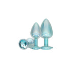Shots Toys OUCH! Paris Collection Metal Anal Plug Set With Gem Bases Set Of 3 Sizes Shots Toys