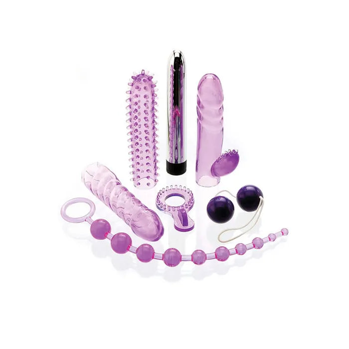 Adam & Eve The Complete Lovers Kit 7 Piece Set Purple Adam & Eve