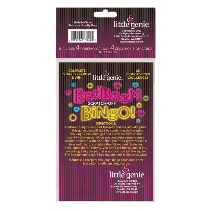 Little Genie Bedroom Bingo Foreplay Scratcher Card