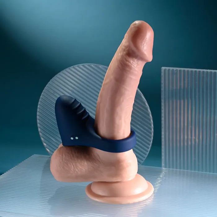 Playboy Pleasure PLEASURE POINT USB Rechargeable Vibrating Cock Ring Blue Playboy Pleasure
