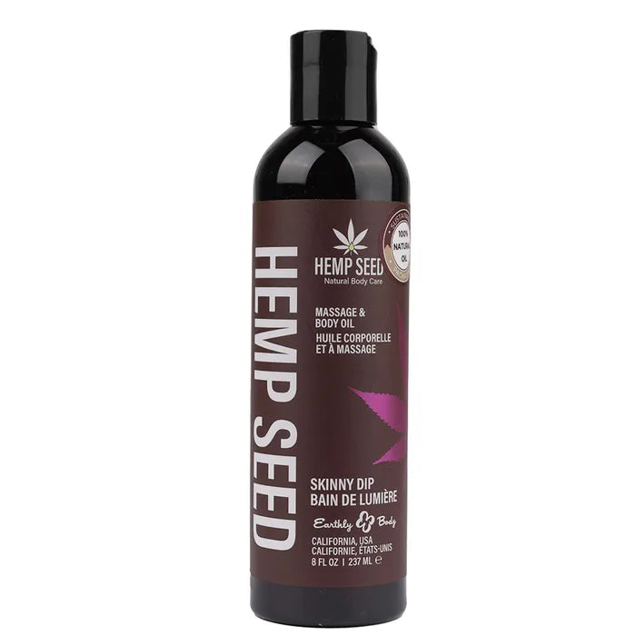 Earthly Body Hemp Seed Scented Massage & Body Oil 237ml Bottle Earthly Body