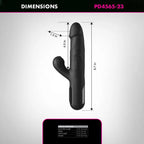 Pipedream FFS Sonix Silicone Thruster USB Rechargeable Thrusting Vibrator With Flicking Clit Stim Pipedream