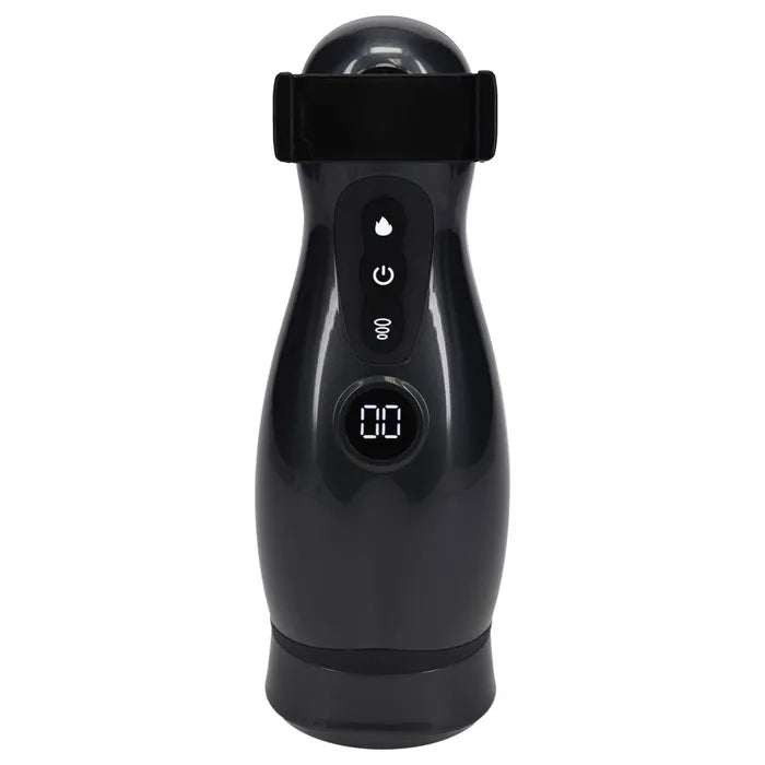 PUMPED Virtuo Gunmetal USB Rechargeable Sucking & Vibrating Auto Masturbator Shots Toys