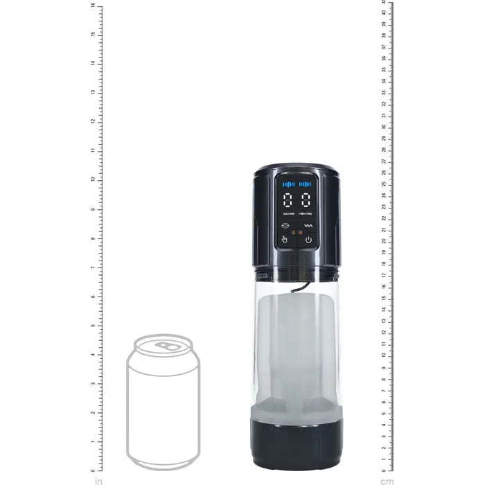 Shots Toys PUMPED UltraLift Gunmetal USB Rechargeable Auto Masturbator Shots Toys