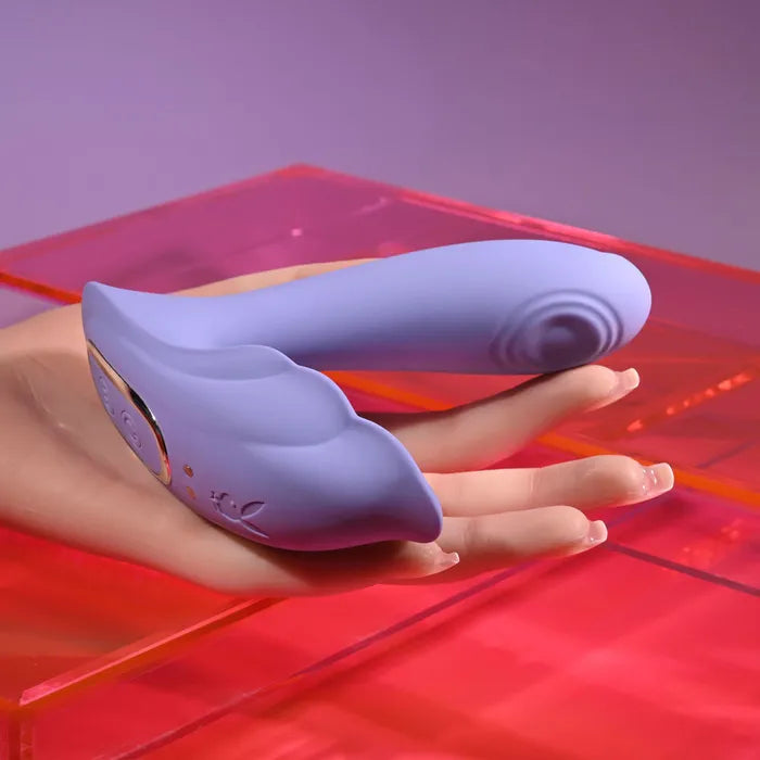 Playboy Pleasure LILAC FANTASY USB Rechargeable Tapping Vibrator With Remote Playboy Pleasure