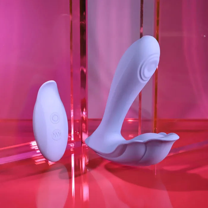 Playboy Pleasure LILAC FANTASY USB Rechargeable Tapping Vibrator With Remote Playboy Pleasure