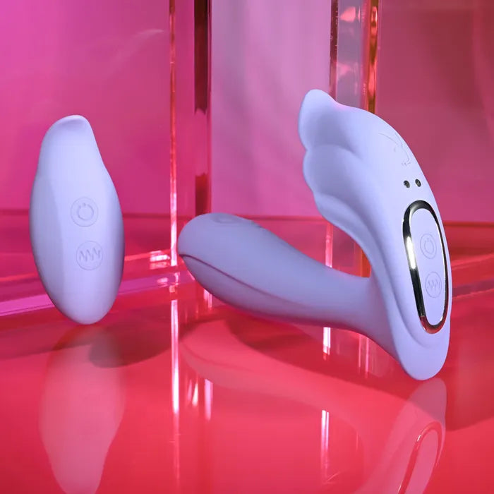 Playboy Pleasure LILAC FANTASY USB Rechargeable Tapping Vibrator With Remote Playboy Pleasure