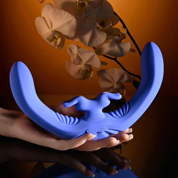 Evolved LOVEBIRDS USB Rechargeable Double Ended Rabbit Vibrator With Remote Evolved