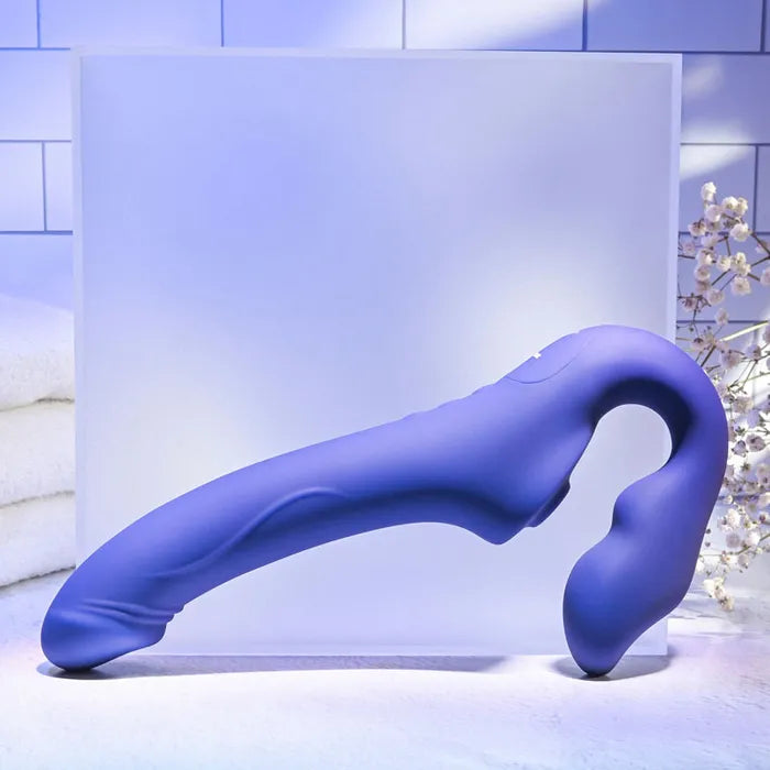 Evolved 2 BECOME 1 - Purple 23.5 cm USB Rechargeable Strapless Strap-On with Remote Evolved