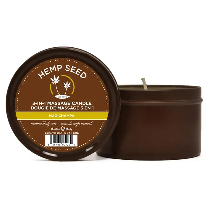 Earthly Body Hemp Seed 3 In 1 Massage Candle 170g