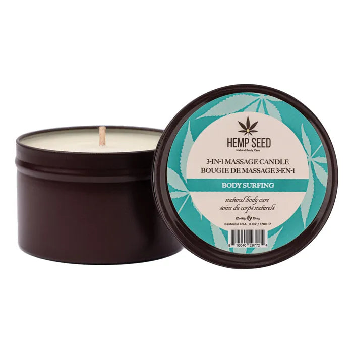 Earthly Body Hemp Seed 3 In 1 Massage Candle 170g