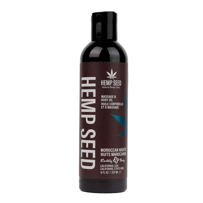 Earthly Body Hemp Seed Scented Massage & Body Oil 237ml Bottle Earthly Body