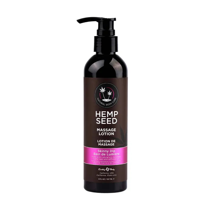 Earthly Body Hemp Seed Massage Lotion Scented 237ml Bottle Earthly Body