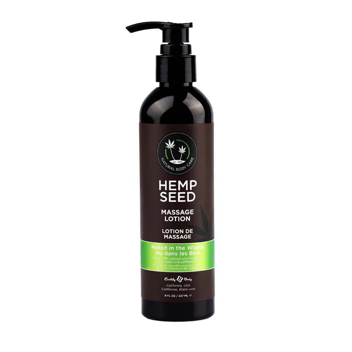 Earthly Body Hemp Seed Massage Lotion Scented 237ml Bottle Earthly Body