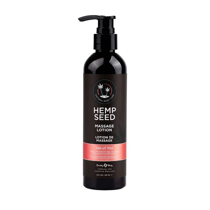 Earthly Body Hemp Seed Massage Lotion Scented 237ml Bottle Earthly Body