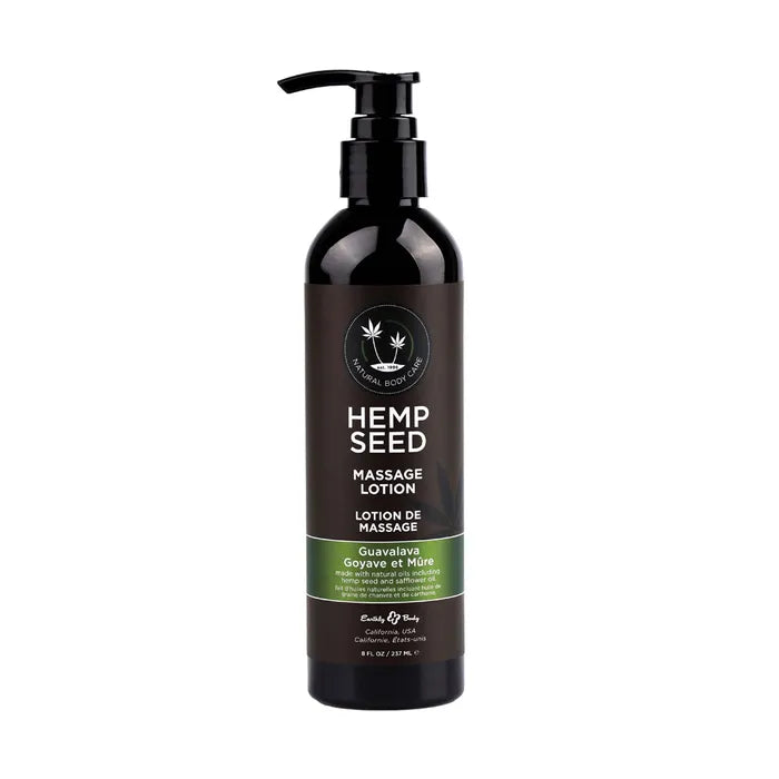 Earthly Body Hemp Seed Massage Lotion Scented 237ml Bottle Earthly Body
