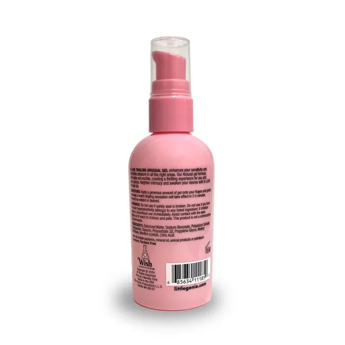 Little Genie B LUVD Tingling Water Based Unisex Arousal Gel Lubricant 118ml Bottle Little Genie