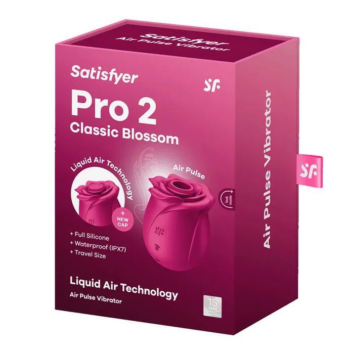 Satisfyer Pro 2 Classic Blossom USB Rechargeable Air Pulse Rose Stimulator Satisfyer
