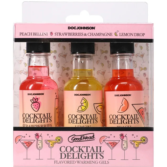 Doc Johnson GoodHead Cocktail Delights Flavoured Warming Oral Sex Gels 59ml Bottles Set of 3 Doc Johnson