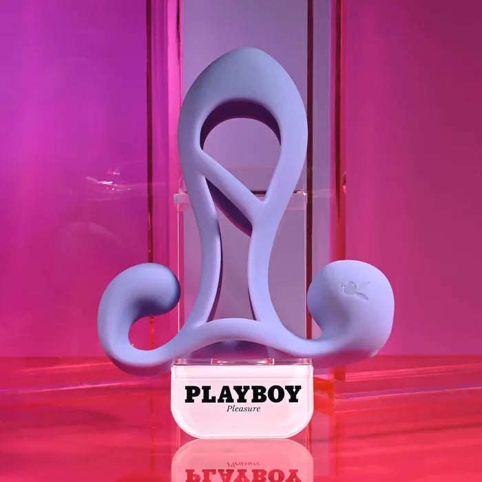 Playboy Pleasure FANTASY CAGE USB Rechargeable Vibrating Penis Sleeve Playboy Pleasure