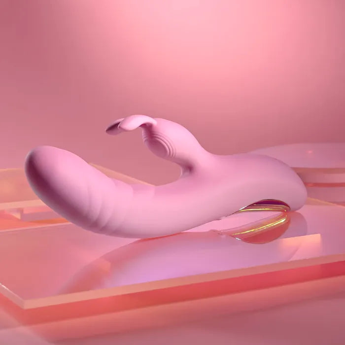 Playboy Pleasure RUB ME RIGHT USB Rechargeable Thrusting Rabbit Vibrator Playboy Pleasure