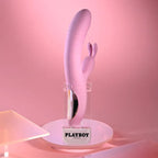 Playboy Pleasure RUB ME RIGHT USB Rechargeable Thrusting Rabbit Vibrator Playboy Pleasure