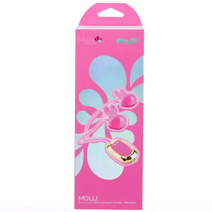 Maia MOLLI USB Rechargeable Vibrating Nipple Clamps & Necklace Maia Toys