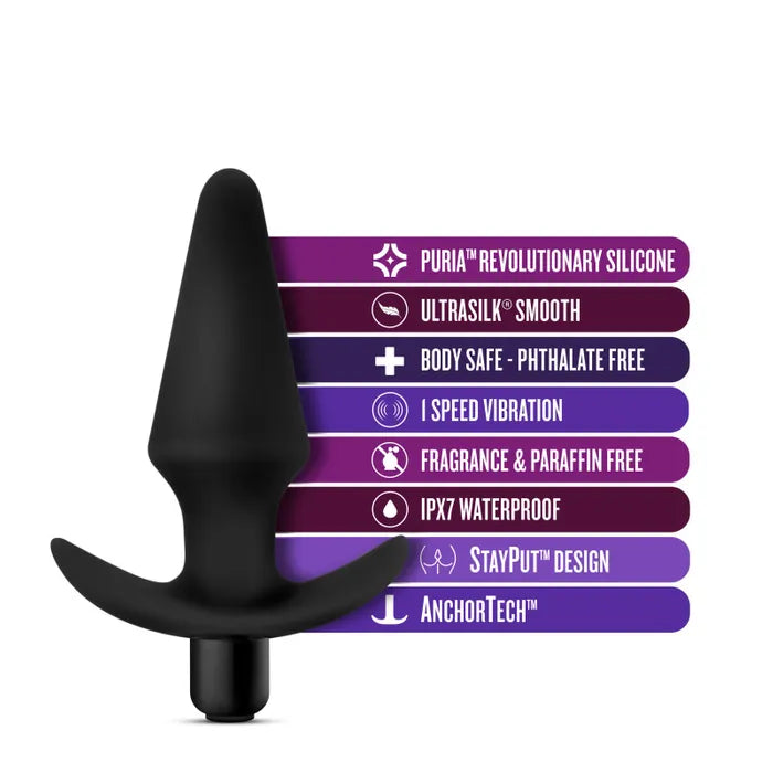 Blush Novelties Anal Adventures Platinum Vibrating Butt Plug 5 Inch