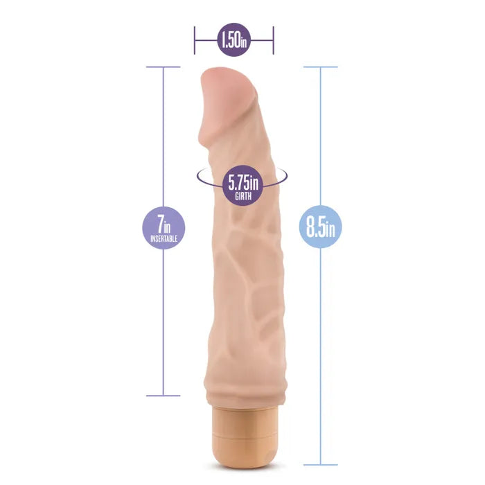 Blush Novelties Dr Skin Cock Vibe 6 Vibrating Dong 8.5 Inch