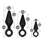 Blush Novelties Anal Adventures Platinum Loop Butt Plug Kit Set Of 3 Sizes