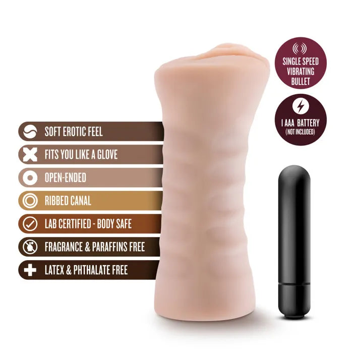Blush Novelties M For Men Rain Vibrating Vagina Stroker