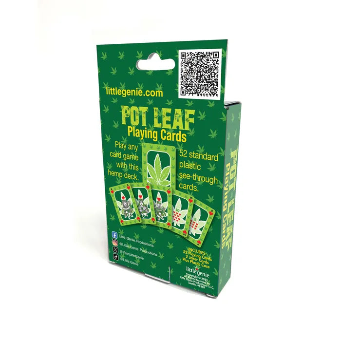 Little Genie Pot Leaf Waterproof Novelty Playing Cards