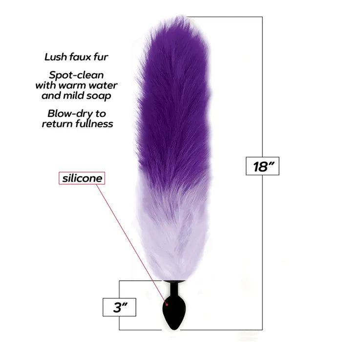 Icon Brands Foxy Fox Tail Silicone Butt Plug With 46cm Tail Icon Brands