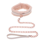 Sportsheets Sex & Mischief Peaches N CreaMe Fur Collar & Leash Restraint