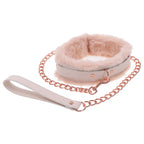Sportsheets Sex & Mischief Peaches N CreaMe Fur Collar & Leash Restraint